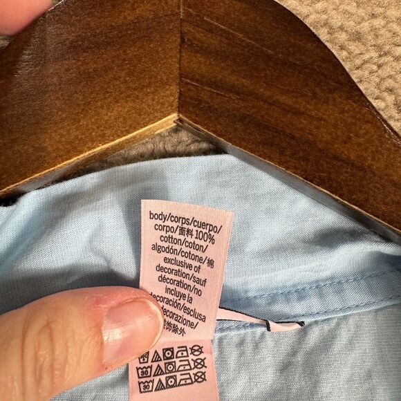 Victoria's Secret Kimono Robe Womens Medium Light Blue Belted Lightweight Cotton - Picture 9 of 11